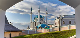 Казань - столица Татарстана, крупнейший порт России